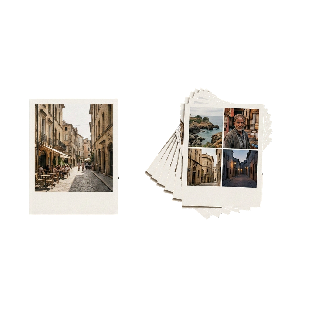 One photo beside a stack representing single and batch conversion